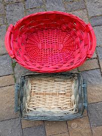 2 cestini di paglia 