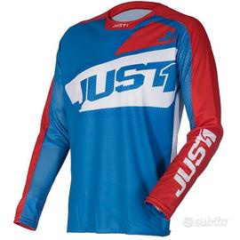 Maglia Moto Cross Enduro Just1 J-FORCE VERTIGO Blu