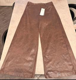 Pantaloni Ecopelle Marroni Nuovi
