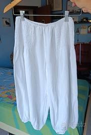Pantalone harem al ginocchio seta 50%