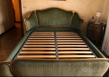 Letto artigianale cav Bertoni legno massello