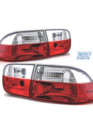 FANALI HONDA CIVIC 91-95 ROSSO CROMATO