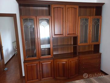 Mobile Soggiorno porta tv cristalliera in legno