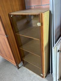 Mobile vetrina scaffali Vintage 1970 Porta vetro