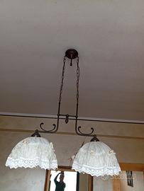 trittico luci , lampadario bilancere