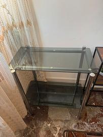Carrello porta tv in vetro