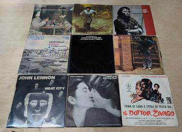 45 giri dischi vinile Beatles Battisti