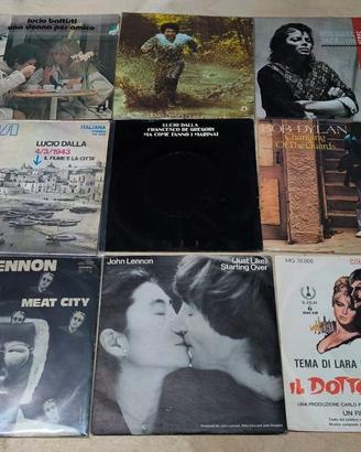 45 giri dischi vinile Beatles Battisti