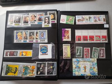 collezione + 250  francobolli da tutto il mondo