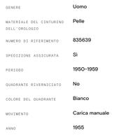 helvetia 1955 crono 