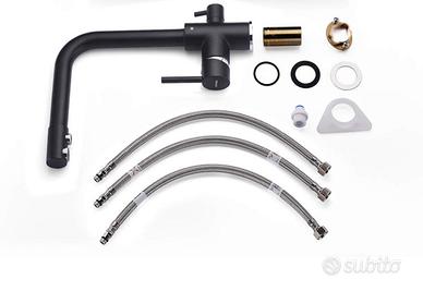 Rubinetto per cucina a 3 vie Nero