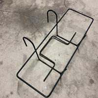 Portavasi da Ringhiera in Metallo Nero – L 50cm