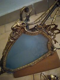 Lampadario in bronzo dorato antico alto90 largo 22