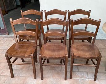 Set 6 sedie in legno massello – robuste