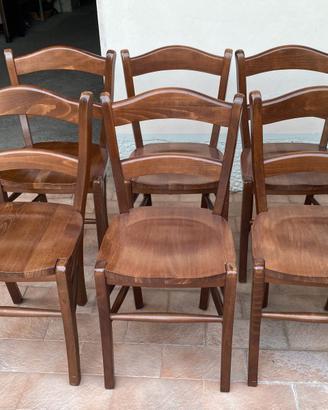 Set 6 sedie in legno massello – robuste