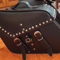 Borse Laterali in pelle per moto custom