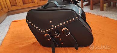 Borse Laterali in pelle per moto custom