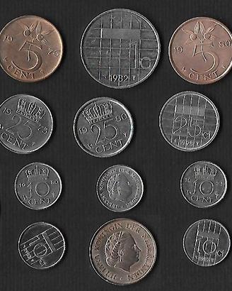 20 monete OLANDA anni e valori diversi