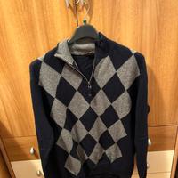 Maglione con mezza zip uomo