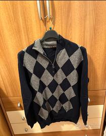 Maglione con mezza zip uomo