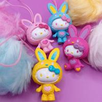 Set n.4 Hello Kitty coniglietto con pon pon