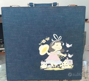 Album portafoto in jeans con valigetta abbinata