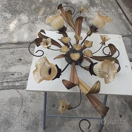 Lampadario in erro battuto