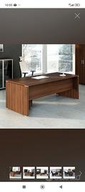 scrivania direzionale noce scuro