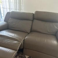 Divano in pelle elettrico reclinabile