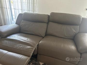 Divano in pelle elettrico reclinabile