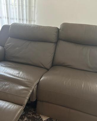 Divano in pelle elettrico reclinabile