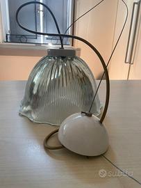 Lampadario soffitto sospeso filo vetro vintage