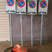 7 cartelli divieto di sosta stradale con rimozione