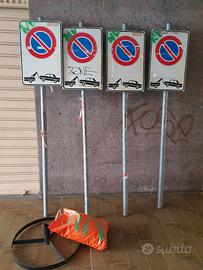 7 cartelli divieto di sosta stradale con rimozione