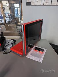 NUOVE Brionvega Alpha TV design rosso/arancione