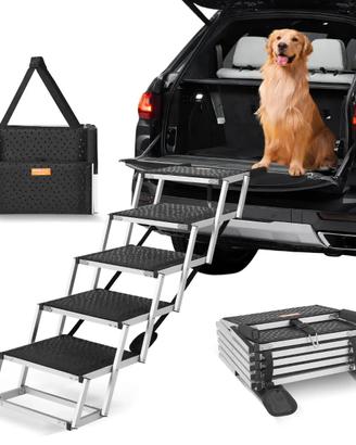 Scala Gradini Larghi per Auto per Cani 5 Gradini