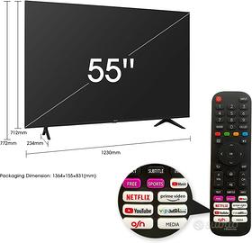 Hisense 55 Pollici TV UHD Smart HDR