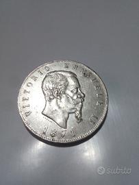 Vittorio Emanuele 5 lire 1871 R