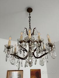 Lampadario a gocce vintage