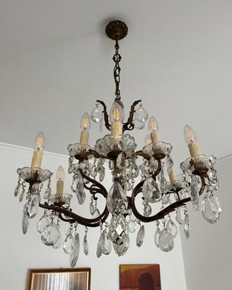 Lampadario a gocce vintage