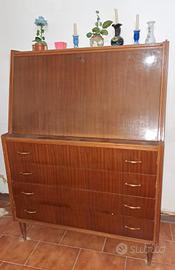Scrittoio vintage con 4 cassrtti
