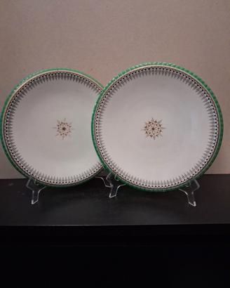 Coppia piatti inglesi decorati vintage