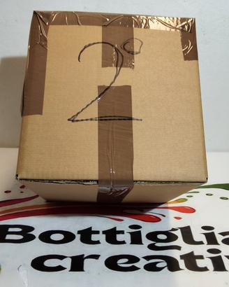 BOX N 2 CON 4 BOTTIGLIE VUOTE DI GIN DALLE FOTO 