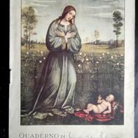 Quaderno scolastico Francesco Francia anni 60 