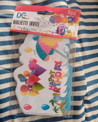 biglietti inviti compleanno 