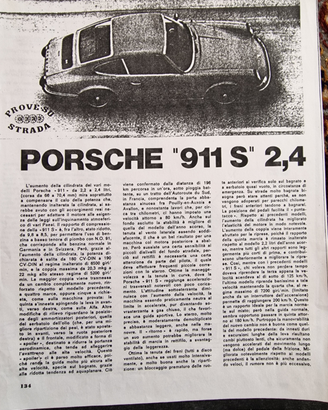 Fascicolo prova Porsche 911 S 2.4