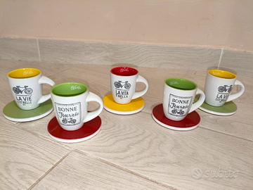 Set 5 tazzine multicolore McCafé