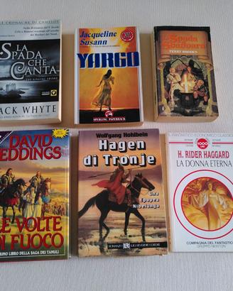Sei romanzi genere fantasy, saga, celtico