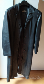 Cappotto lungo in pelle