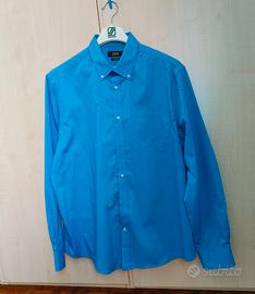 Camicia azzurra regular fit easy iron